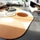 Handcrafted Beige Abstract Organic Modern Living Rug